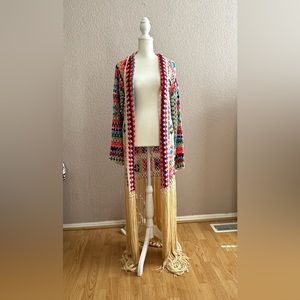 crochet fringe cardigan